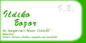 ildiko bozor business card